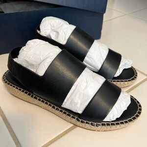 NIB Cole Haan Cloudfeel Espadrille Black Sandals